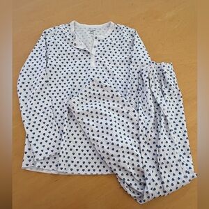 Roller Rabbit White and Blue Heart Pajama Set